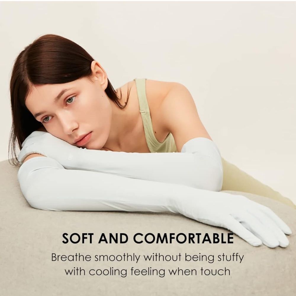 Gloves Women Formal Yellow XL UV Protect Touchscreen UPF 50 Driving Cooling E1 - Picture 7 of 8